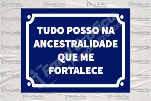 Placa Decorativa Tudo posso na ancestralidade que me fortalece