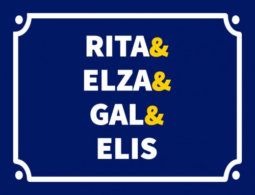 Placa Decorativa Rita, Elza, Gal e Elis