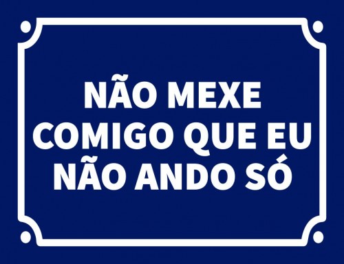 Placa Decorativa Não mexe comigo que eu não ando só