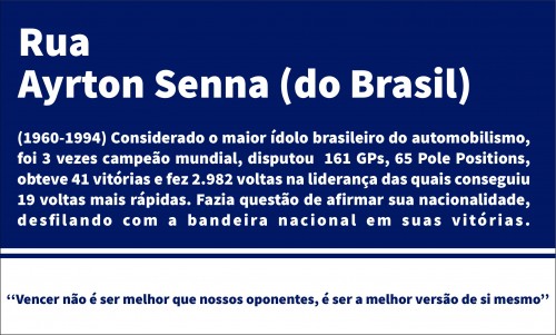 Placa de Rua Ayrton Senna