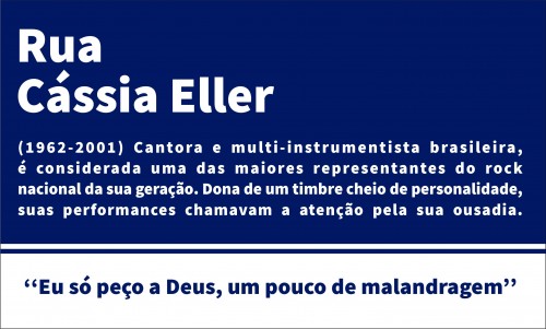 Placa de Rua Cassia Eller
