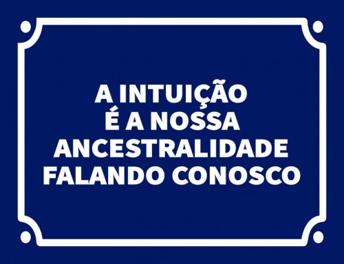 Placa Decorativa A intuição é a nossa ancestralidade falando conosco